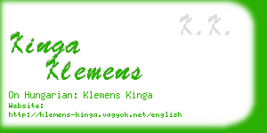kinga klemens business card